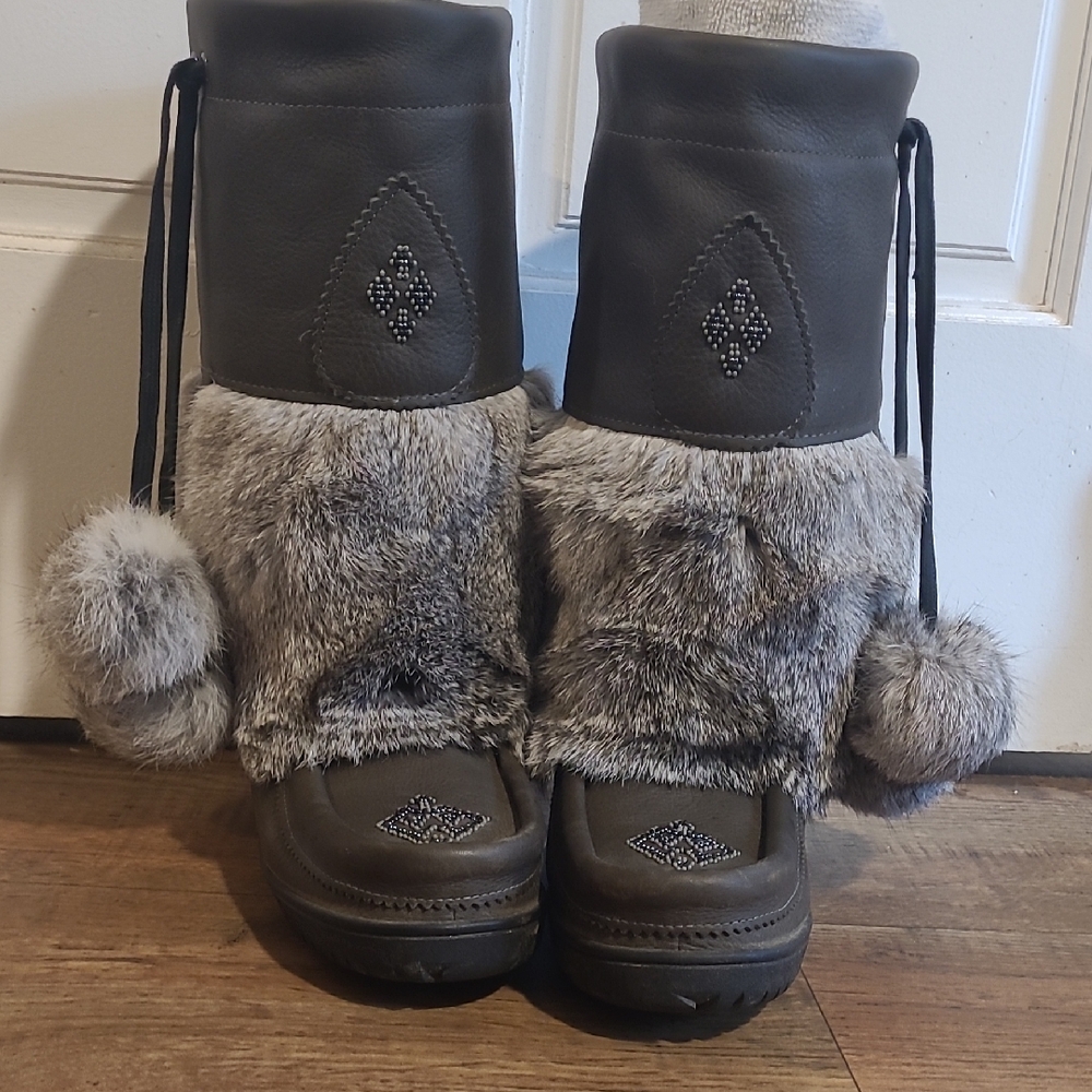 Manitoba Mukluk Boots, Grey Size 7